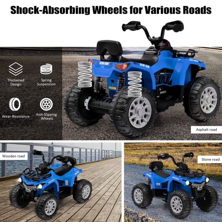 Load image into Gallery viewer, Electric 4-Wheeler ATV Quad for Kids with LED Lights, USB and MP3 Player - Perfect Gift for Boys and Girls (12V)
