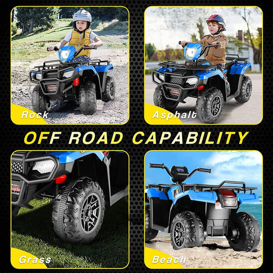 Electric Quad ATV Car for Kids 3-7 Years - 12V Battery Powered Truck with 4 Wheels