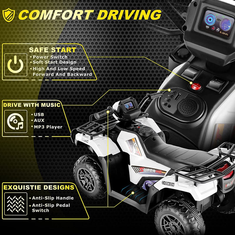 Load image into Gallery viewer, Electric Quad ATV Car for Kids 3-7 Years - 12V Battery Powered Truck with 4 Wheels
