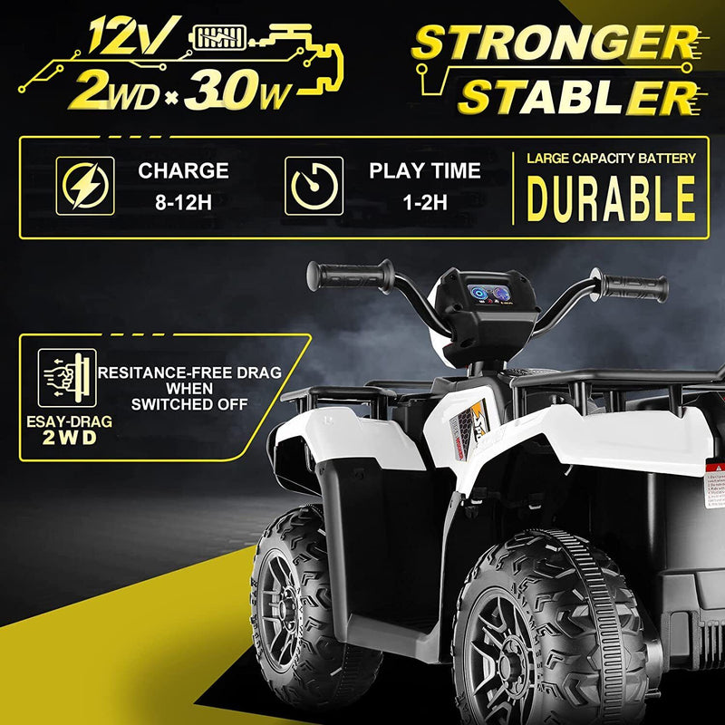 Load image into Gallery viewer, Electric ATV Ride-On Car for Kids Ages 3-7 - 12V 4-Wheel Fun!
