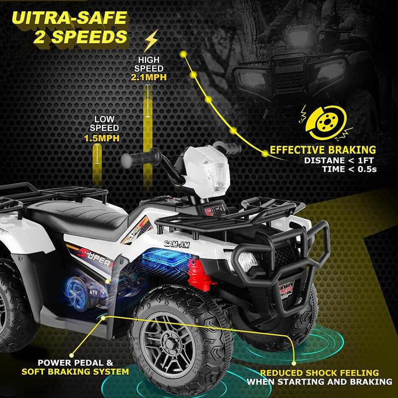 Load image into Gallery viewer, Electric ATV Ride-On Car for Kids Ages 3-7 - 12V 4-Wheel Fun!
