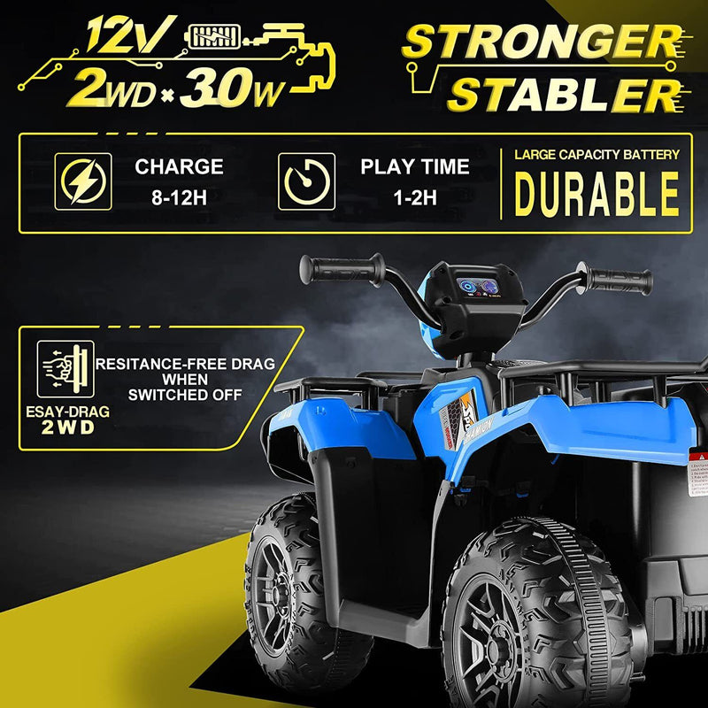 Load image into Gallery viewer, Electric ATV Ride-On Car for Kids Ages 3-7 - 12V 4-Wheel Fun!
