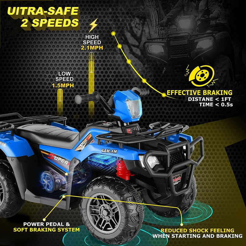 Load image into Gallery viewer, Electric ATV Ride-On Car for Kids Ages 3-7 - 12V 4-Wheel Fun!
