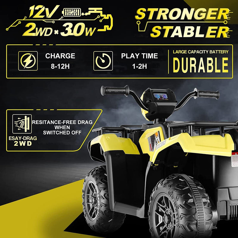 Load image into Gallery viewer, Electric ATV Ride-On Car for Kids Ages 3-7 - 12V 4-Wheel Fun!
