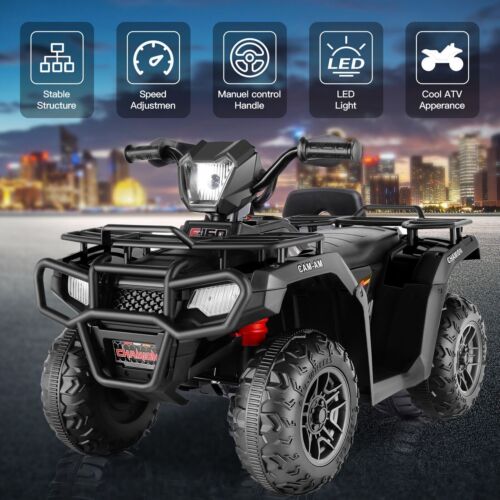 Load image into Gallery viewer, Electric 4-Wheeler ATV Quad for Kids with LED Lights, USB and MP3 Player - Suitable for Boys and Girls Aged 07

