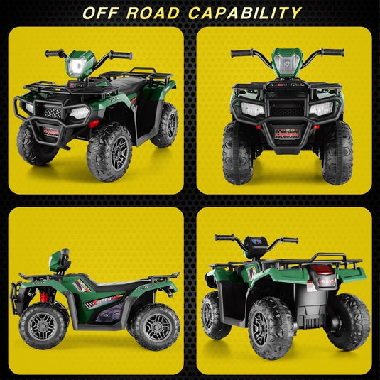 Electric 4-Wheeler ATV Quad for Kids with LED Lights, USB and MP3 Player - Suitable for Boys and Girls Alike!