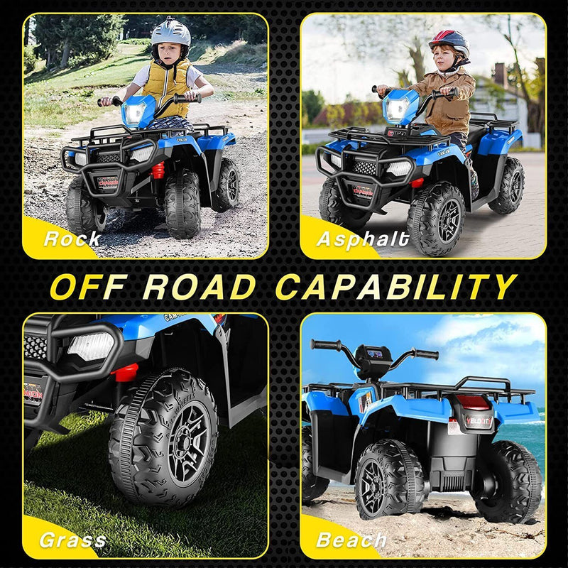 Load image into Gallery viewer, Electric 4-Wheeler ATV Quad for Kids with LED Lights, USB and MP3 Player - Suitable for Girls and Boys
