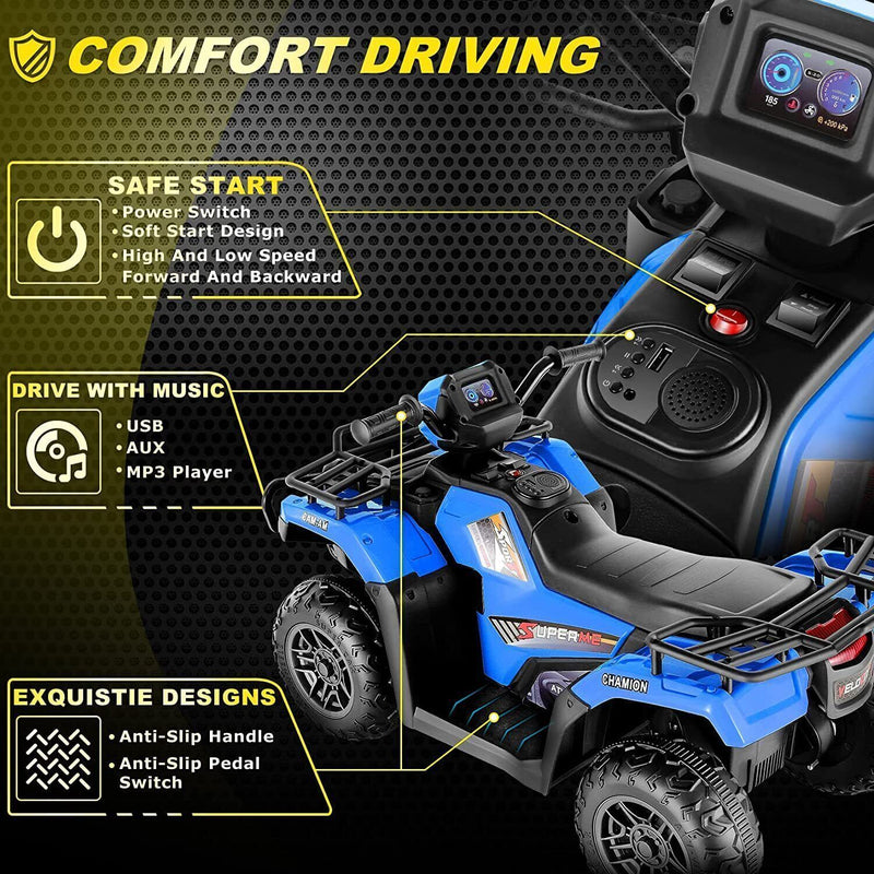 Load image into Gallery viewer, Electric 4-Wheeler ATV Quad for Kids with LED Lights, USB and MP3 Player - Suitable for Girls and Boys Aged 3-7 Years
