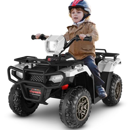 Electric 4-Wheeler ATV Quad for Kids with LED Lights, USB and MP3 Player - Suitable for Girls and Boys Aged 3-8 Years