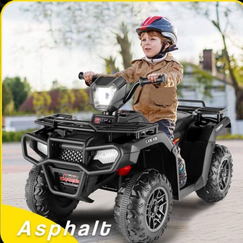 Electric 4-Wheeler ATV Quad for Kids with LED Lights, USB/MP3, and Gift Option