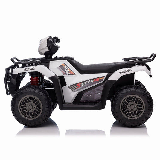 Electric 4-Wheeler Quad for Kids with Music, LED Lights, and AUX Port - 12V Ride On ATV