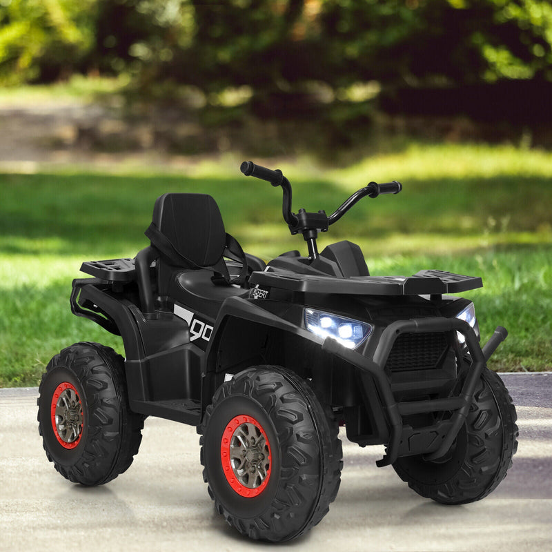 Load image into Gallery viewer, Electric 4-Wheeler ATV Quad Ride On Car for Kids with LED Lights - 12V Black
