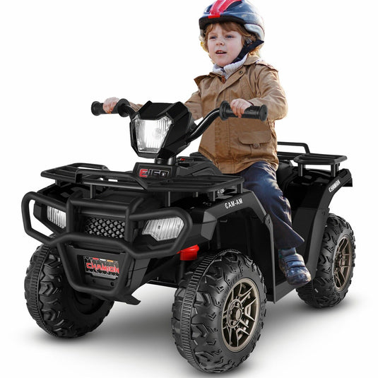 Electric 4-Wheeler ATV Quad Ride-On Car for Kids with LED Lights and MP3 Player - Perfect Gift for Boys and Girls (12V)