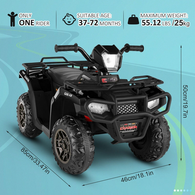 Load image into Gallery viewer, Electric 4-Wheeler ATV Quad Ride-On Car for Kids with LED Lights and MP3 Player - Perfect Gift for Boys and Girls (12V)

