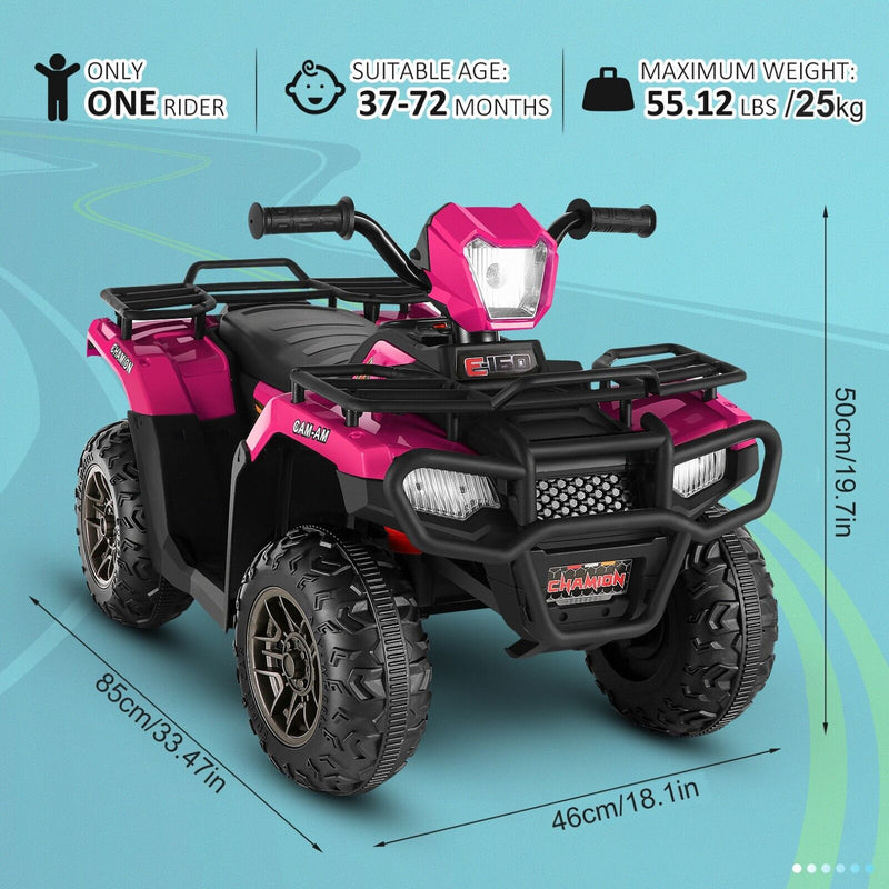 Load image into Gallery viewer, Electric 4-Wheeler ATV Quad Ride-On Car for Kids with LED Lights and MP3 Player - Perfect Gift for Boys and Girls (12V)
