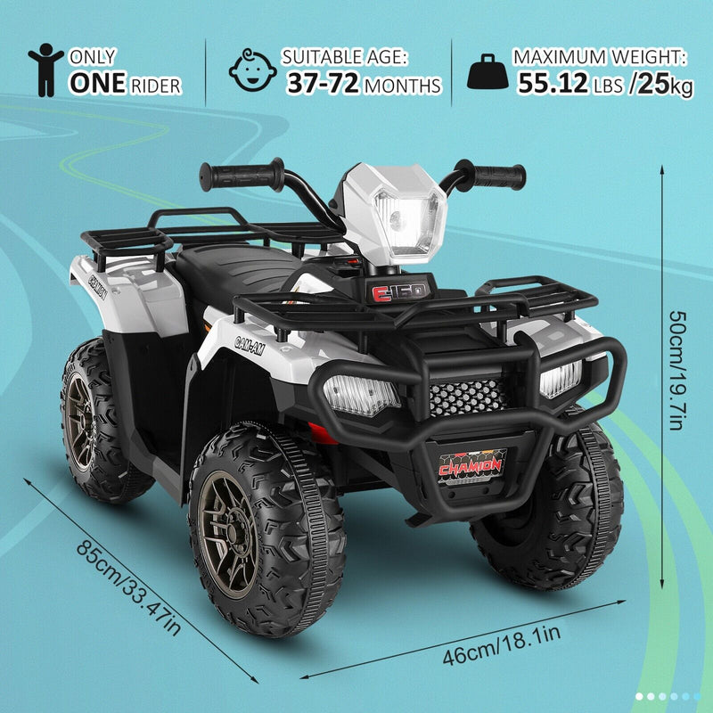 Load image into Gallery viewer, Electric 4-Wheeler ATV Quad Ride-On Car for Kids with LED Lights and MP3 Player - Perfect Gift for Boys and Girls (12V)
