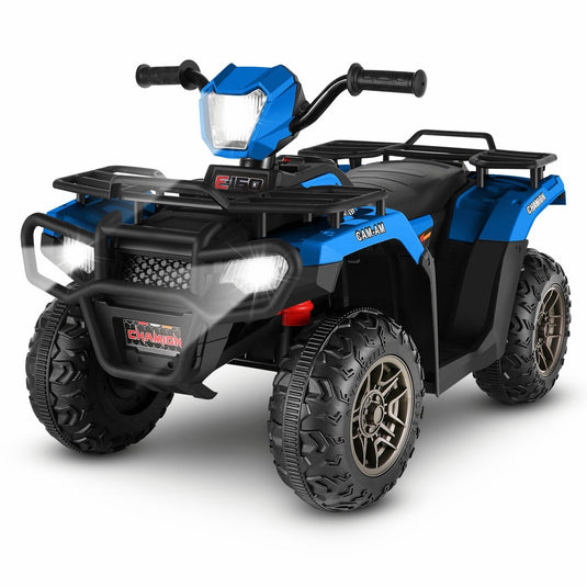 Electric 4-Wheeler ATV Quad Ride-On Car for Kids with LED Lights and MP3 Player - Perfect Gift for Boys and Girls (12V)