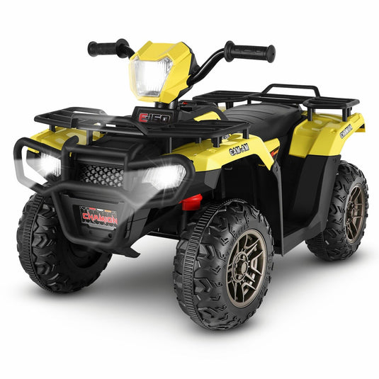 Electric 4-Wheeler ATV Quad Ride-On Car for Kids with LED Lights and MP3 Player - Perfect Gift for Boys and Girls (12V)