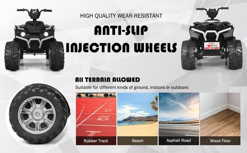 Load image into Gallery viewer, Electric 4-Wheeler ATV Quad Ride On Car for Kids with LED Lights and Music - White
