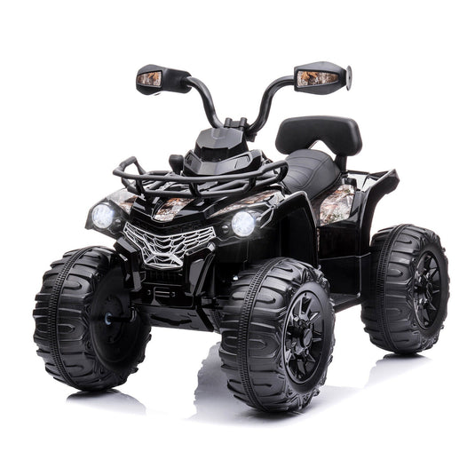 12V Battery Powered Ride On Quad ATV Toy with LED Headlights for Kids