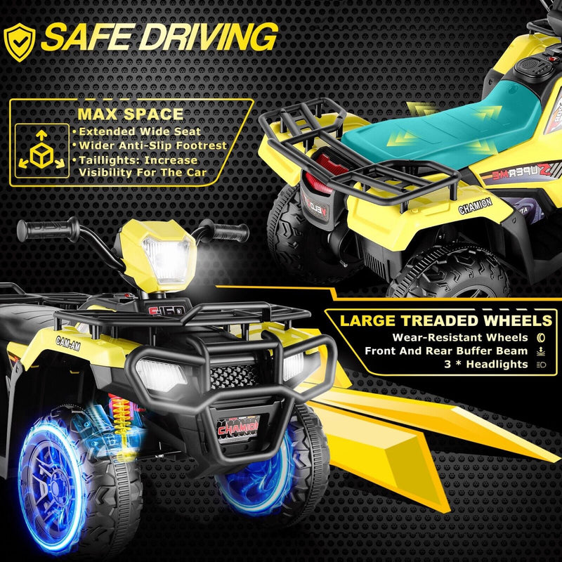 Load image into Gallery viewer, Electric 4-Wheeler Kids Ride on Car with LED Lights and MP3 Player - 12V 40W Battery-Powered ATV for Kids
