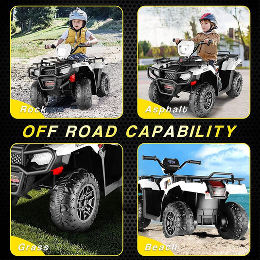 Electric 4-Wheeler ATV Quad for Kids with AUX & USB Port - Perfect Gift!
