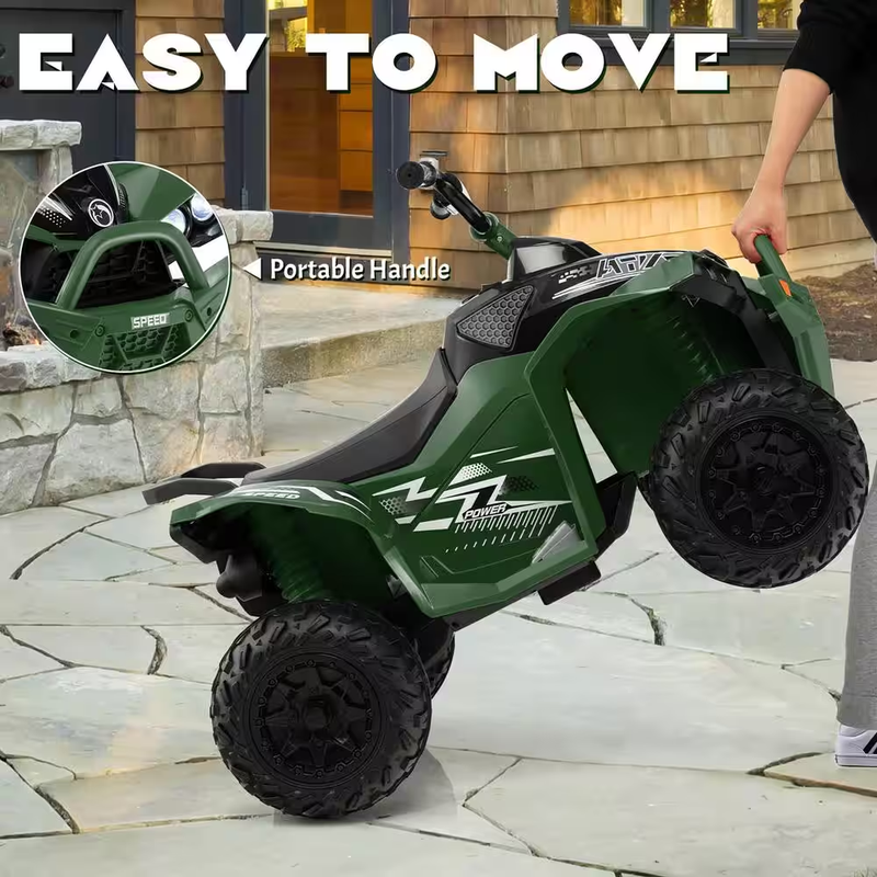 Load image into Gallery viewer, Electric 4 Wheeler Quad Car for Kids with MP3 Player and Lights - 12V Battery Powered ATV Ride-On
