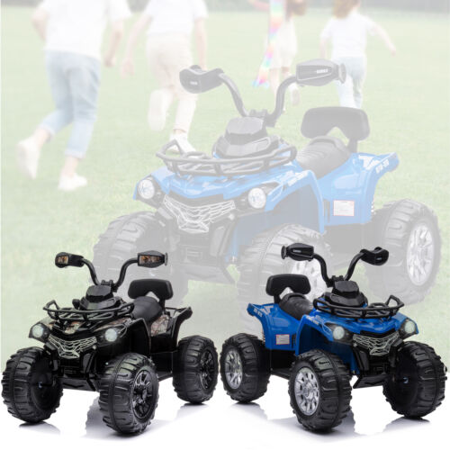 Electric 4-Wheeler Quad for Kids with 2 Speeds, MP3 Player, and Headlights - 12V Outdoor Ride On ATV