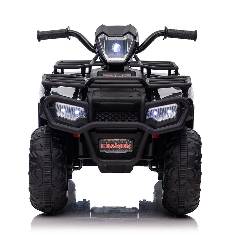 Load image into Gallery viewer, Electric 4-Wheeler Quad for Kids with MP3 &amp; Headlights - 2 Speeds, 12V, Black
