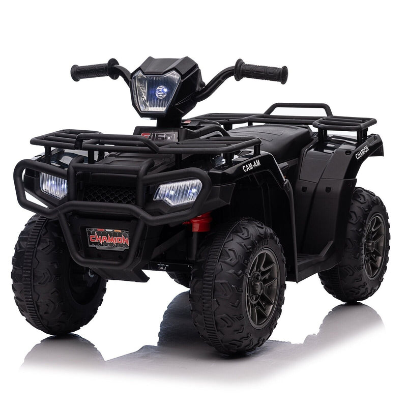 Load image into Gallery viewer, Electric 4-Wheeler Quad for Kids with MP3 &amp; Headlights - 2 Speeds, 12V, Black
