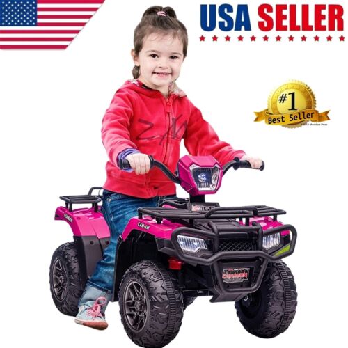 Load image into Gallery viewer, Electric 4-Wheeler Quad for Kids with MP3 and Headlights - 2 Speeds, Pink
