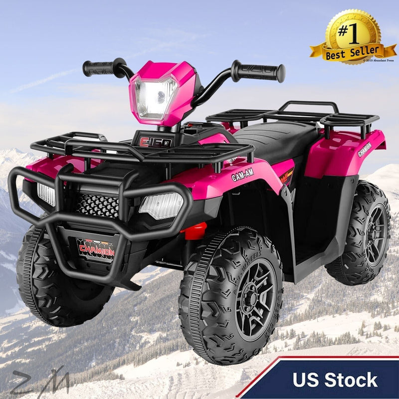 Load image into Gallery viewer, Electric 4-Wheeler Quad for Kids with MP3 and Headlights - 2 Speeds, Pink
