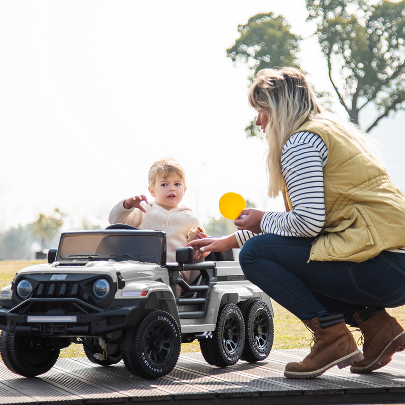 Load image into Gallery viewer, Electric 6-Wheel 24V Kids Ride On Car Truck with MP3, USB, LED Lights, and Remote Control
