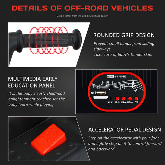 Electric 6V ATV 4-Wheeled Beach Ride-On Car for Kids - Battery Powered Toy for Christmas Gift