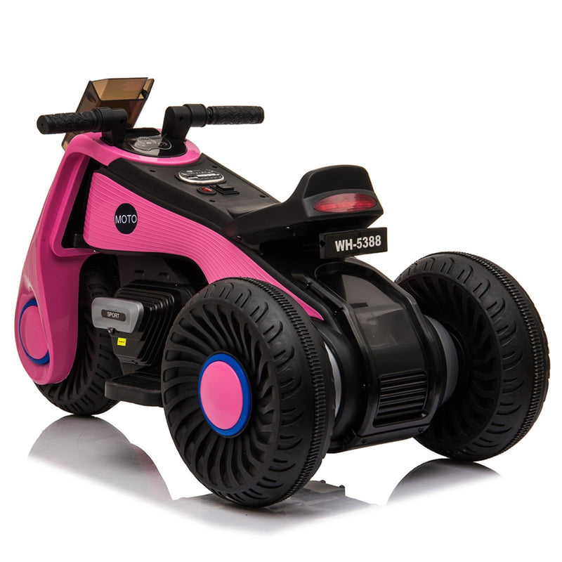 Load image into Gallery viewer, Electric 6V Pink Motorcycle Toy with 3 Big Wheels for Kids
