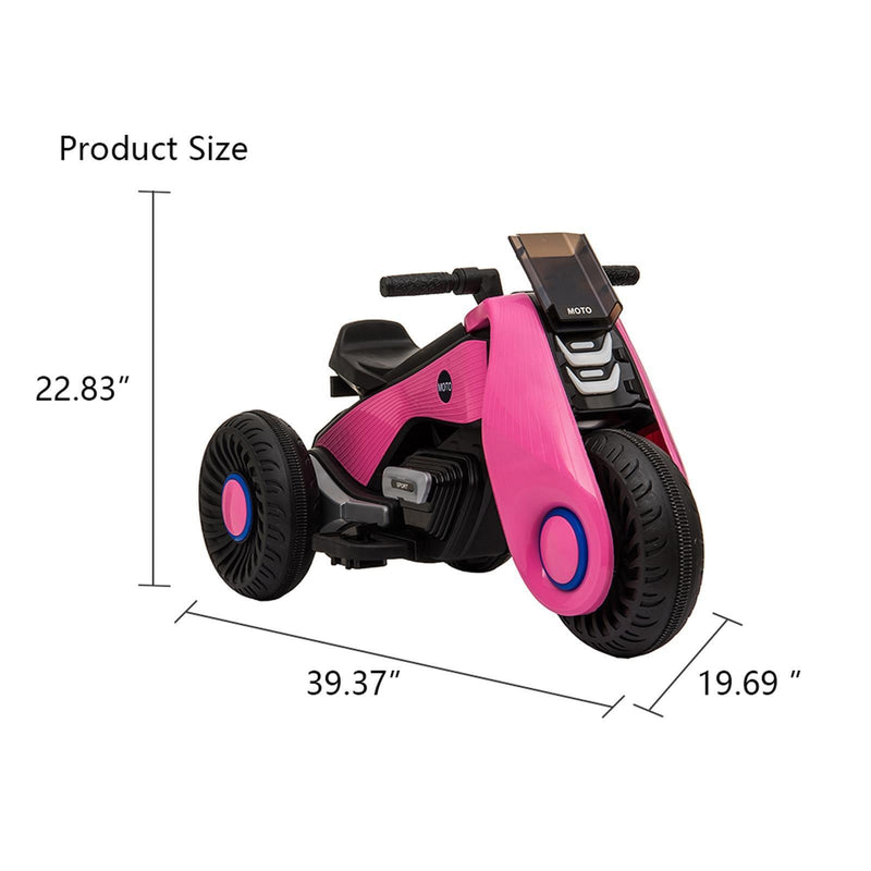 Load image into Gallery viewer, Electric 6V Pink Motorcycle Toy with 3 Big Wheels for Kids
