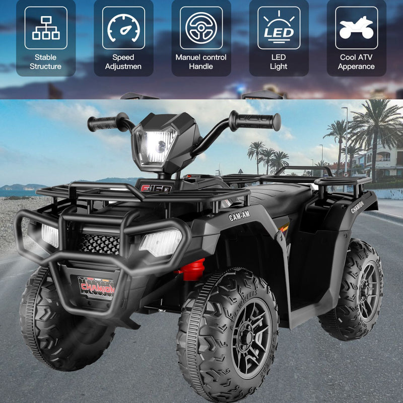 Load image into Gallery viewer, Electric ATV 4-Wheeler for Kids with USB and AUX Ports - 12V Battery Powered Ride-On Car
