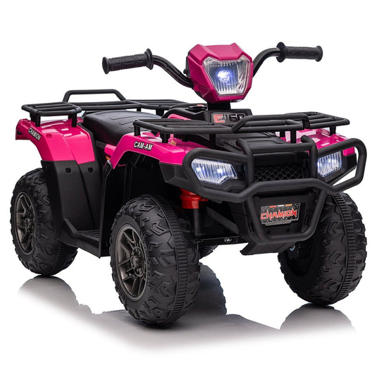 Electric ATV 4-Wheeler Quad Car for Kids with MP3 Player - Pink