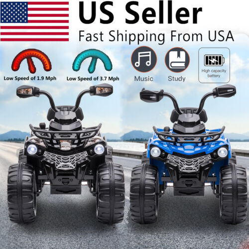 Load image into Gallery viewer, Electric ATV 4-Wheeler Quad Car Toy for Kids - 12V, 2 Speeds, MP3, Headlights
