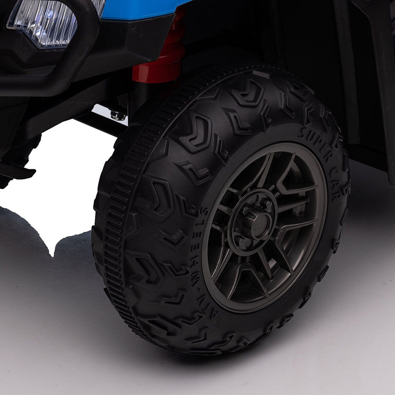 Load image into Gallery viewer, Electric 4-Wheeler Quad for Kids with MP3 &amp; Headlights - 2 Speeds, 12V, Blue
