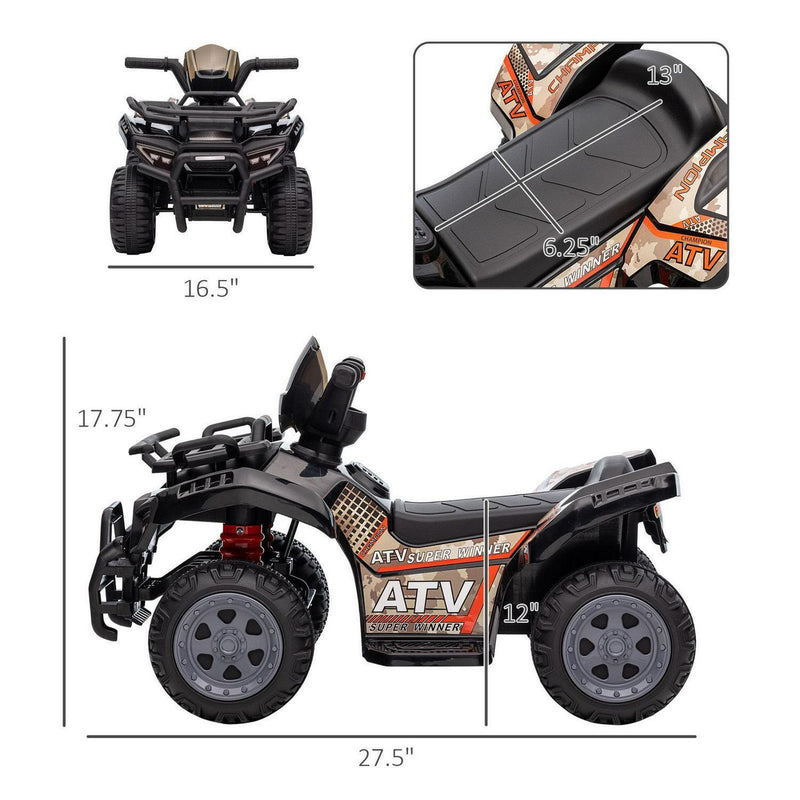 Load image into Gallery viewer, Electric ATV for Kids: 1-Seater Black Ride-On Toy, 6V, 2 MPH, Ages 2-4 Years
