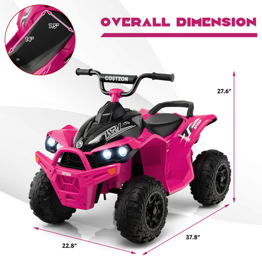 Electric ATV for Kids with Adjustable Speed and Cozy Seat