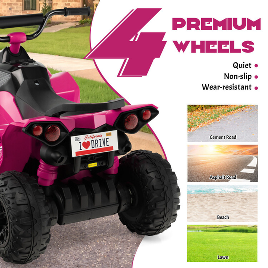Electric ATV for Kids with Adjustable Speed and Cozy Seat