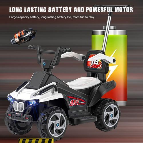 Load image into Gallery viewer, Electric ATV Quad 6V Ride-On Toy Car for Kids with LED Headlights - White
