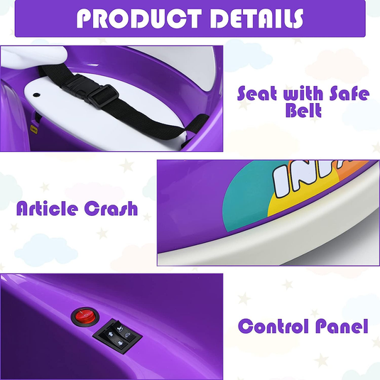 Electric Bumper Car for Kids with 2 Driving Modes and 360 Degree Rotation