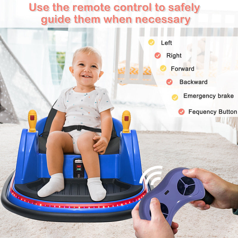 Load image into Gallery viewer, Electric Bumper Car for Kids with Lights, Music, and Parental Control - Pink/Blue

