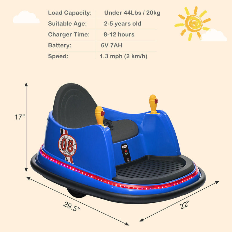 Load image into Gallery viewer, Electric Bumper Car for Kids with Lights, Music, and Parental Control - Pink/Blue
