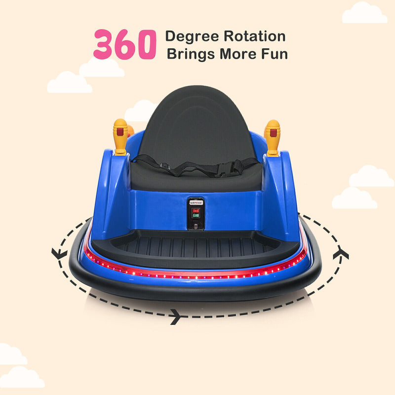 Load image into Gallery viewer, Electric Bumper Car for Kids with Lights, Music, and Parental Control - Pink/Blue
