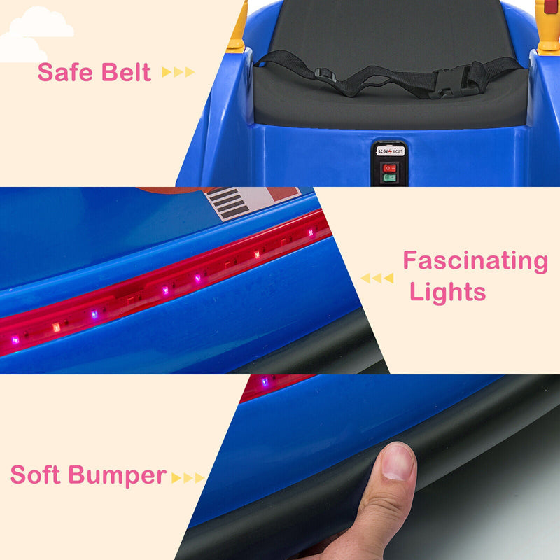 Load image into Gallery viewer, Electric Bumper Car for Kids with Lights, Music, and Parental Control - Pink/Blue
