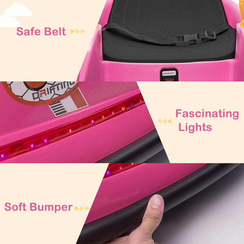 Load image into Gallery viewer, Electric Bumper Car for Kids with Lights, Music, and Parental Control - Pink/Blue
